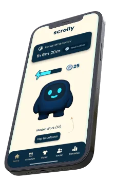 Phone with Scrolly app
